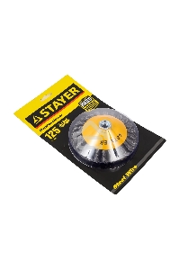 Кордщетка STAYER PROFESSIONAL 35135-125  коническая М14 плетёная 0.5мм d125мм