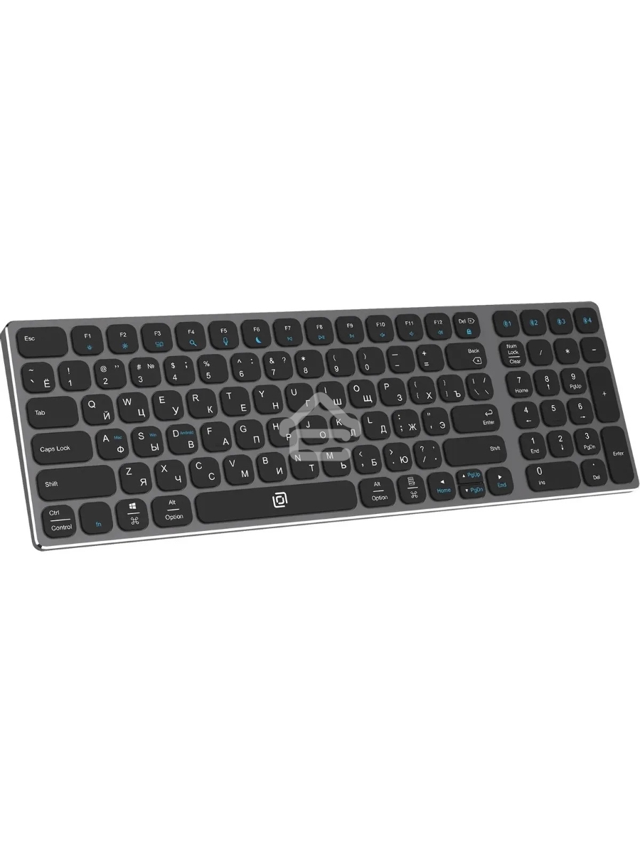 Клавиатура Оклик K767W беспроводная USB серый/черный (2002135)