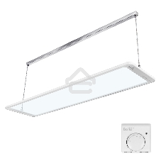 Комплект обогреватель инфракрасный Ballu BIH-GTW-1.3 + BMT-1 белый, 1300 Вт, 26 м2, термостат