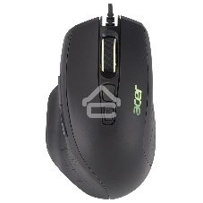Мышь проводная Acer OMW124 черный, 6400 dpi, USB, кнопки - 8