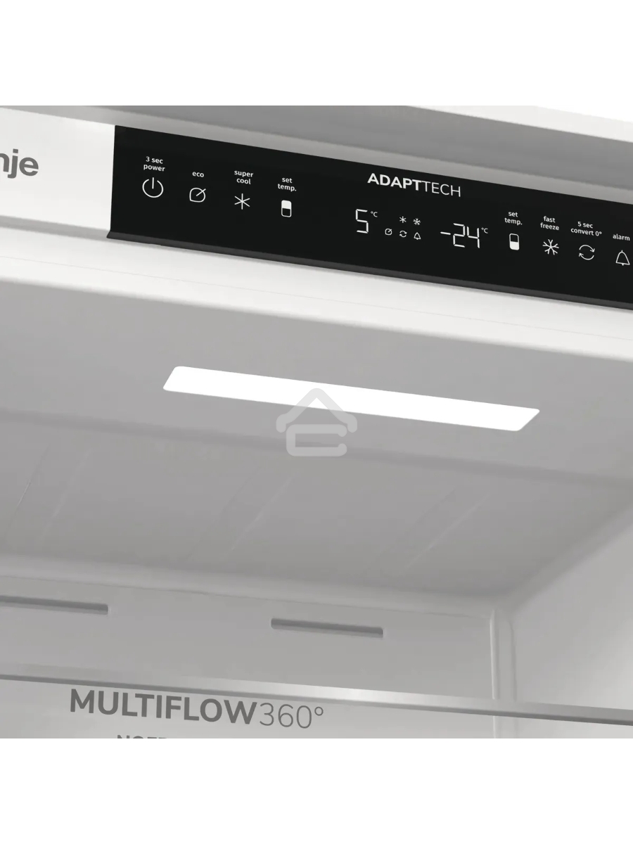 Встраиваемый холодильник Gorenje NRKI519141 белый двухкамерный 207/68 л морозилка снизу, No Frost