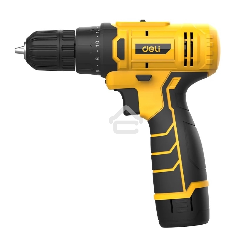 Дрель-шуруповерт аккумуляторная Deli DL-DZ12-4A2, 12В, 1 АКБ