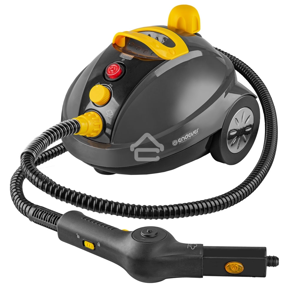Универсальный отпариватель-пароочиститель Endever Odyssey Q-808, темно-серый/желтый, мощность 1500 Вт, 3,5 бар, бак 700 мл, 85 г/мин, 2  шт/уп.