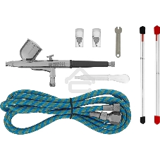 Аэрограф с верхним бачком AB1, 0.2/0.3/0.5 мм, 7 мл, 9 л/мин Denzel