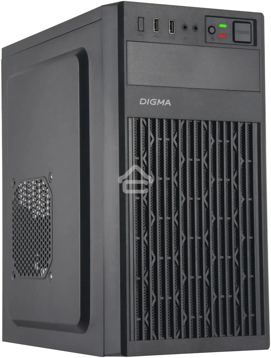 Компьютерный корпус Digma DCC-MN302 черный без БП mATX 1x80мм 2x120мм 1xUSB2.0 1xUSB3.0 audio