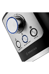 Блендер стационарный BRAYER BR1200BK 1800 Вт, стекл., 1,8 л, 6 титан. ножей, импульс, колка льда, серебристо-черный