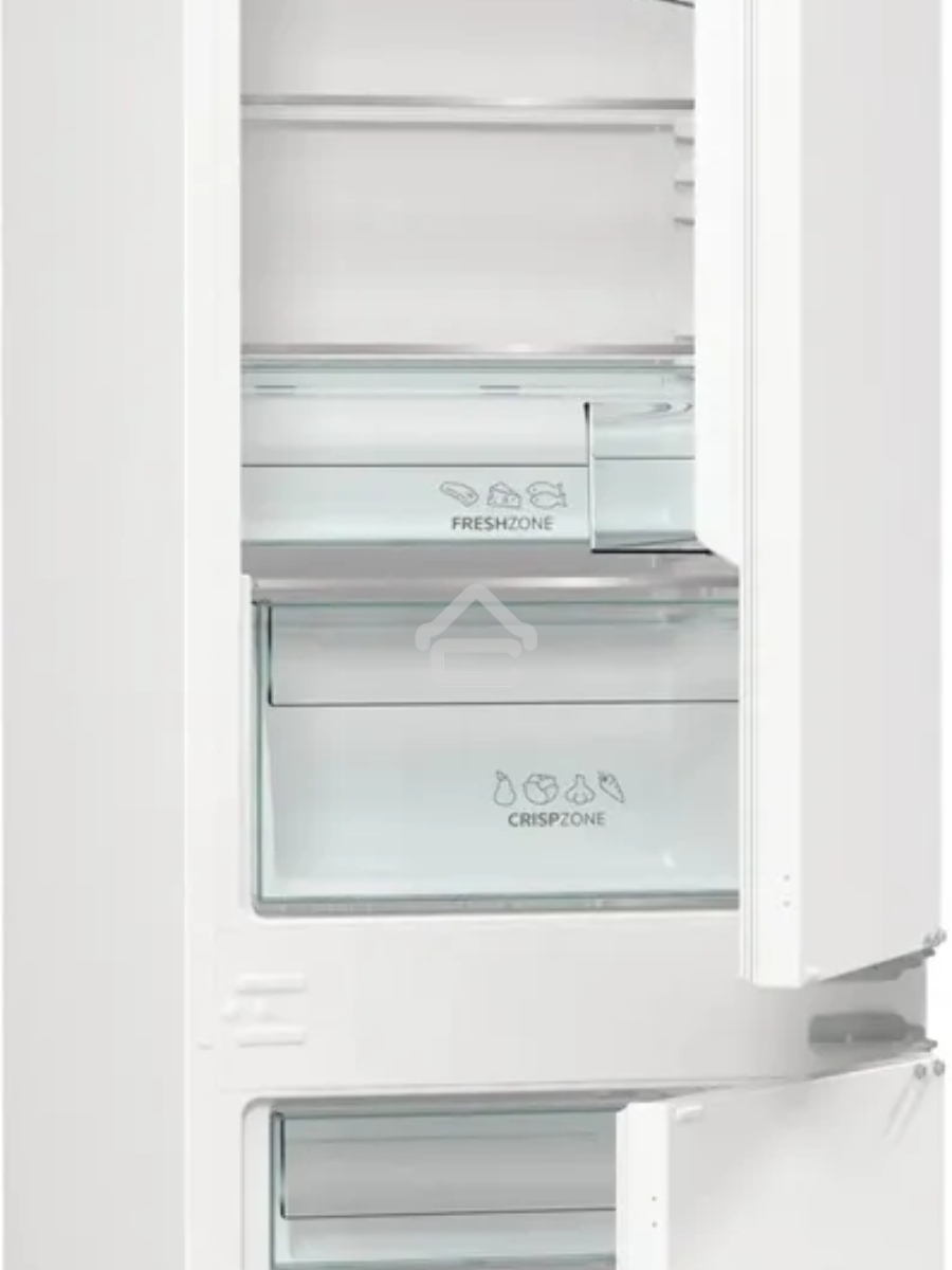Встраиваемый холодильник Gorenje NRKI519141 белый двухкамерный 207/68 л морозилка снизу, No Frost
