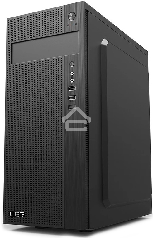 Компьютерный корпус CBR PCC-ATX-E185-WPSU ATX Miditower E185, без БП, 2*USB 2.0, HD Audio+Mic, черный