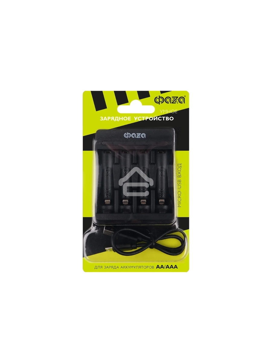 Устройство зарядное B-95USB Ni-Cd/Ni-MH (4хAA/4хAAA/1х9В) индикатор зарядки питание от USB кабель MicroUSB-USB в комплекте ФАZА 5038899