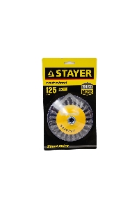 Кордщетка STAYER PROFESSIONAL 35135-125  коническая М14 плетёная 0.5мм d125мм