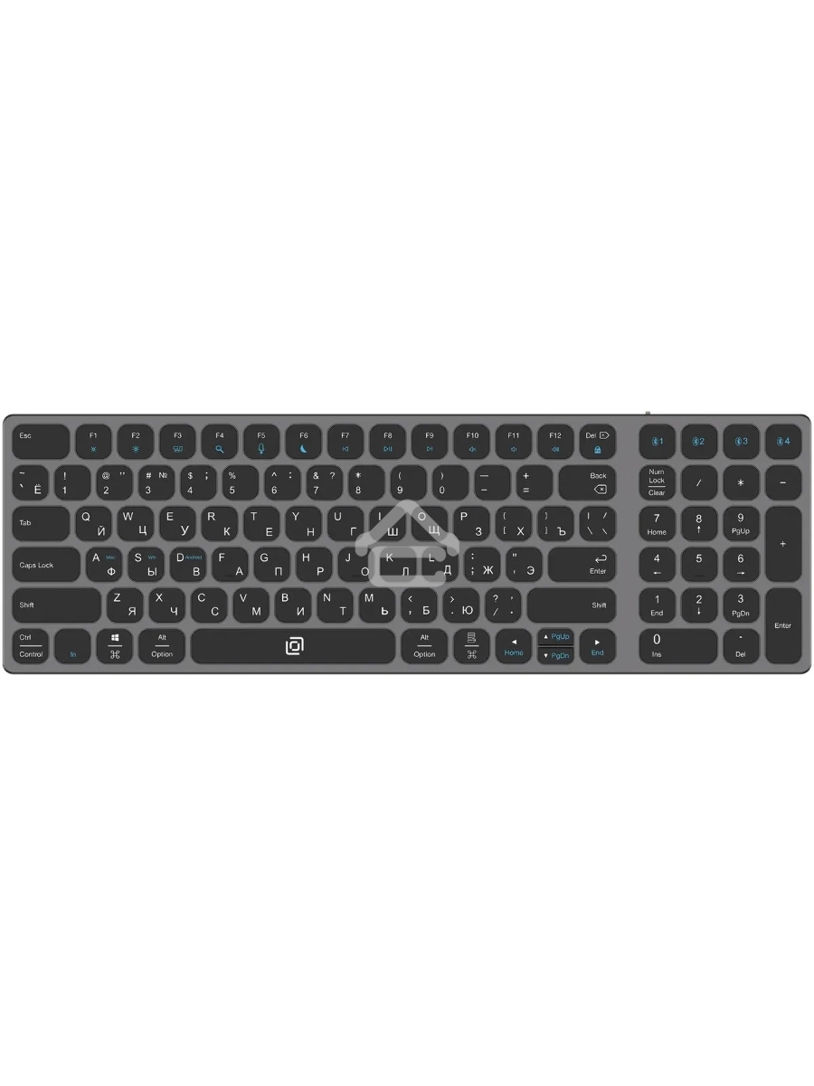 Клавиатура Оклик K767W беспроводная USB серый/черный (2002135)