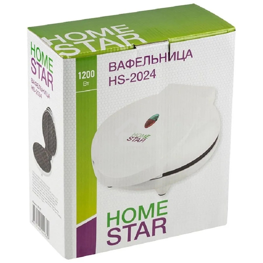 Вафельница HOMESTAR HS-2024 белый 1200Вт