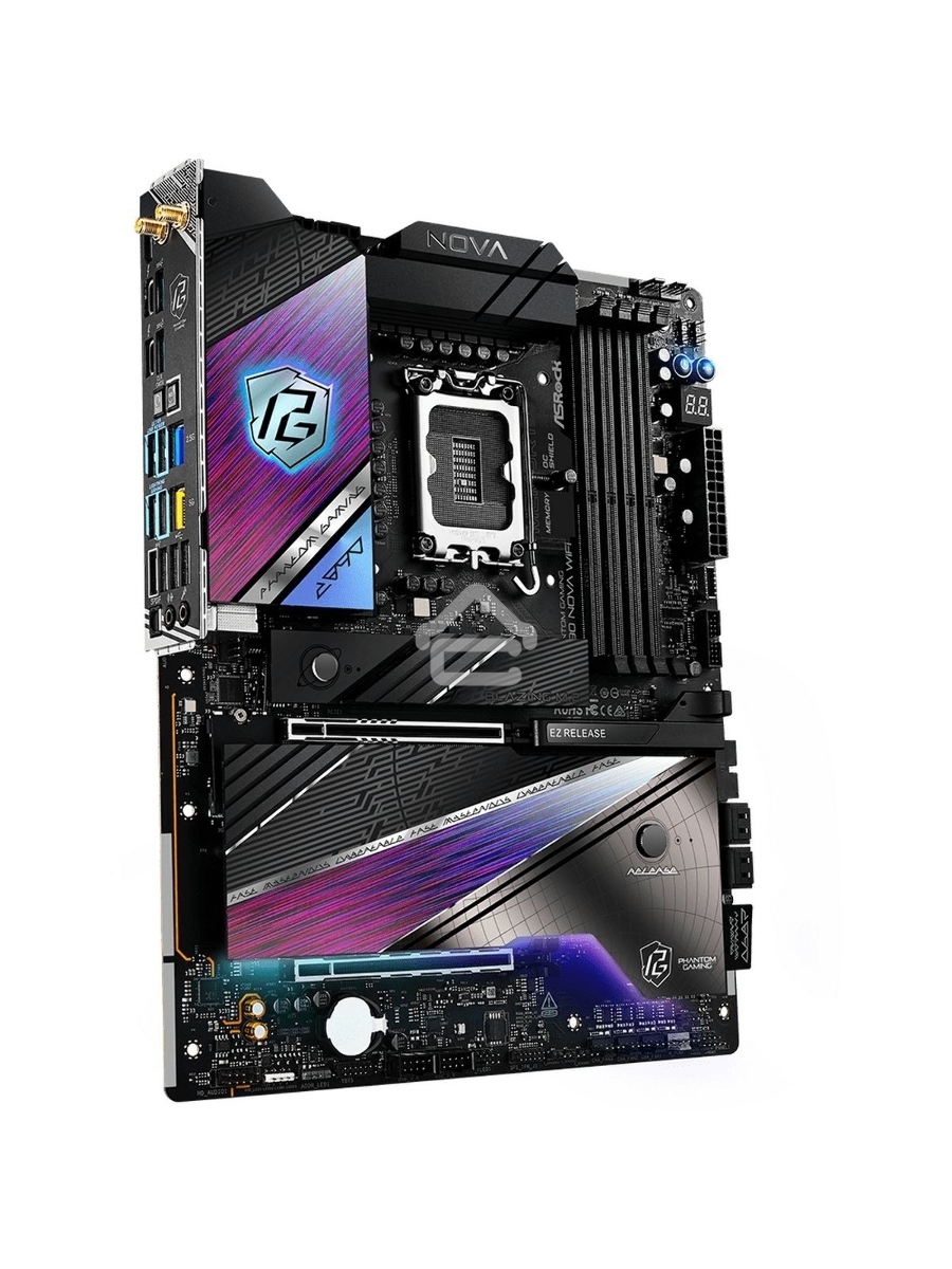 Материнская плата ASRock Z890 Nova WiFi, LGA 1851, Intel Z890, 4xDDR5, 4xSATA, 6xM.2, 1xPCIe 5.0 x16, 1xPCIe 4.0 x16, 1xPCIe x4, 1xHDMI, 2xThunderbolt 4, 1x5Gb LAN, 1x2.5Gb LAN, 4xUSB-A 3.2 Gen 2, 4xUSB-A 3.2 Gen 1, 2xUSB 2.0, 7.1, ATX