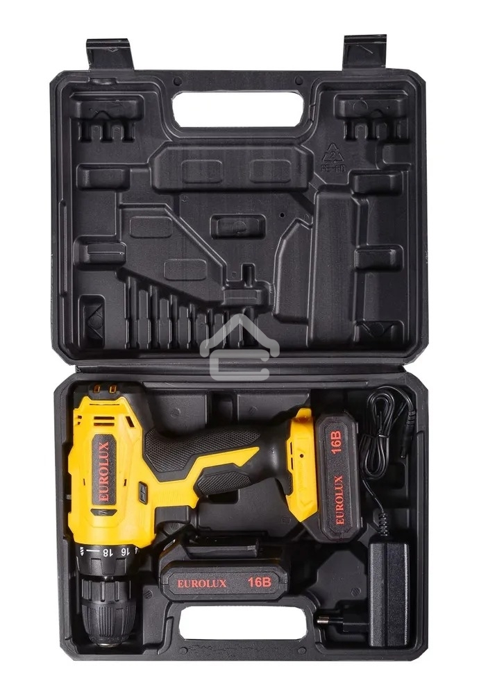 Дрель-шуруповерт аккумуляторная Eurolux ДА-16DU-2