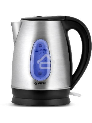 Чайник электрический Vitek VT-7039, 2200Вт, серебристый и черный