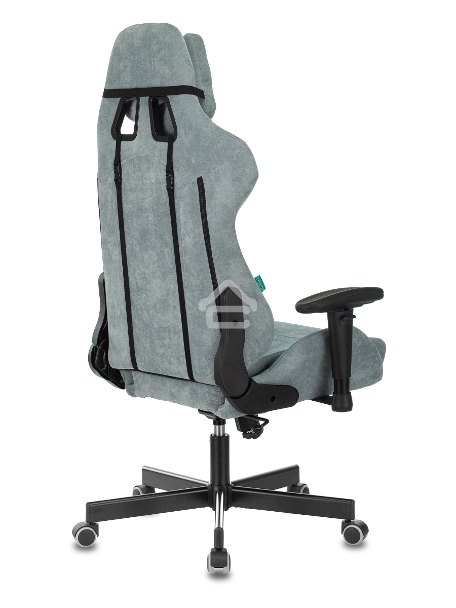 Кресло игровое Бюрократ VIKING KNIGHT LT28 FABRIC серо-голубой крестовина металл/пластик