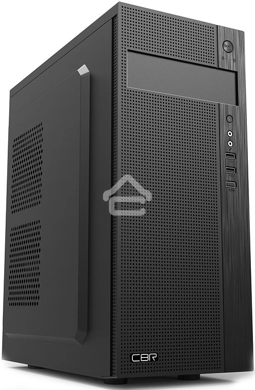 Компьютерный корпус CBR PCC-ATX-E185-WPSU ATX Miditower E185, без БП, 2*USB 2.0, HD Audio+Mic, черный