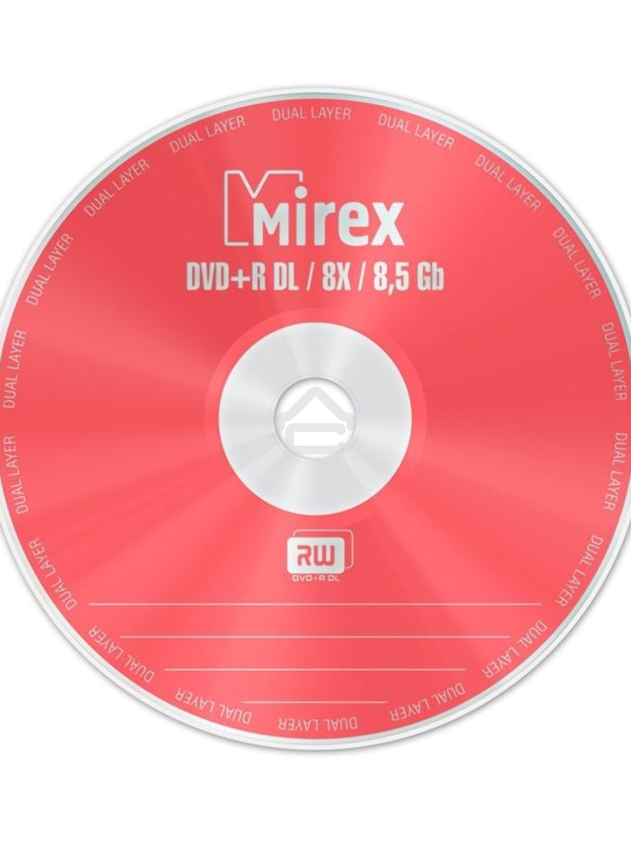 Диск DVD+R Mirex 8.5 Gb, 8x, Slim Case (1), Dual Layer (1/50)
