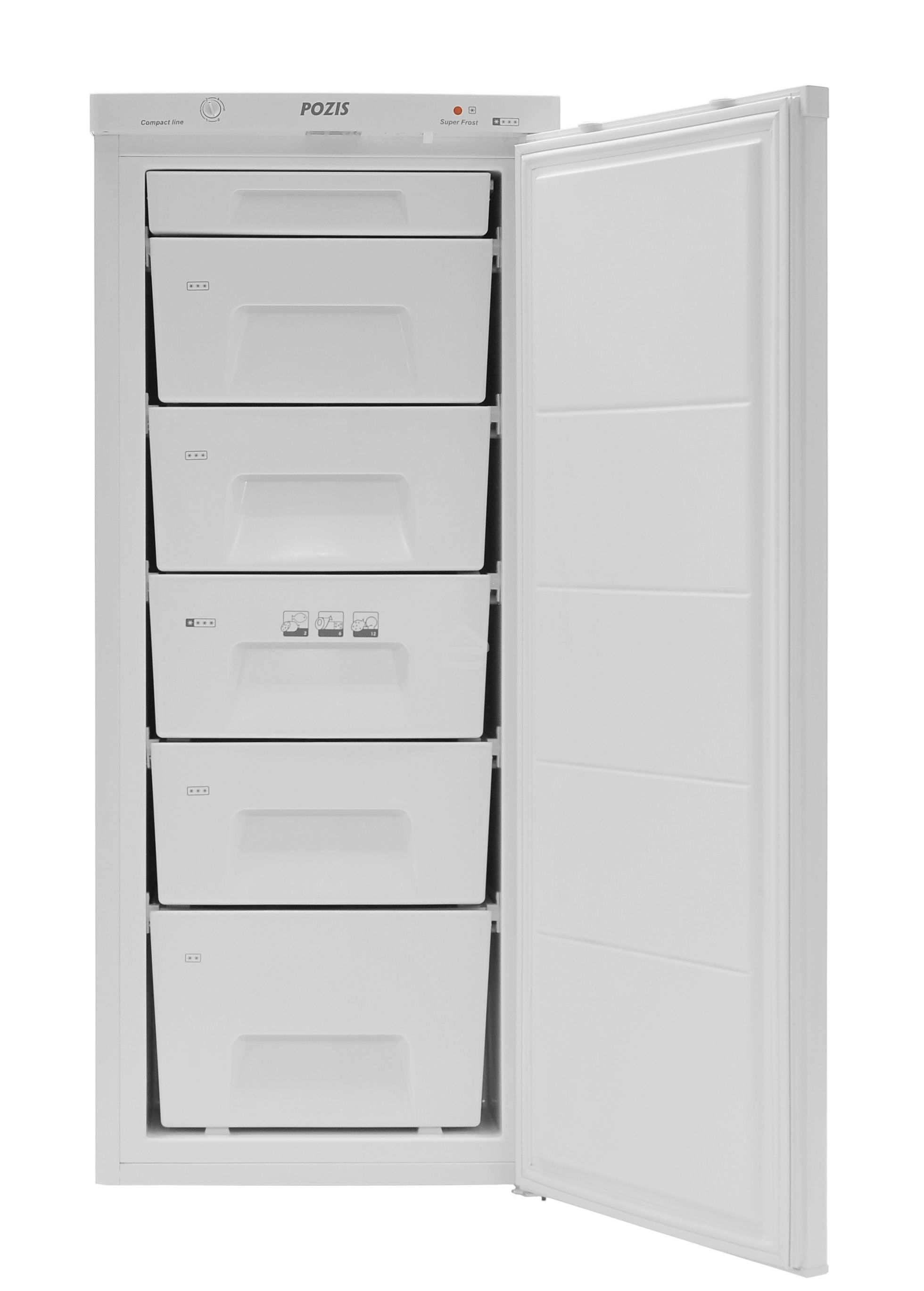 Морозильная камера Pozis FV-115, графитовый, 111 л, 6 ящиков