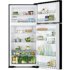 Холодильник Hitachi R-VG660PUC7-1 GGR серый стекло двухкамерный 405/145л морозилка сверху No Frost