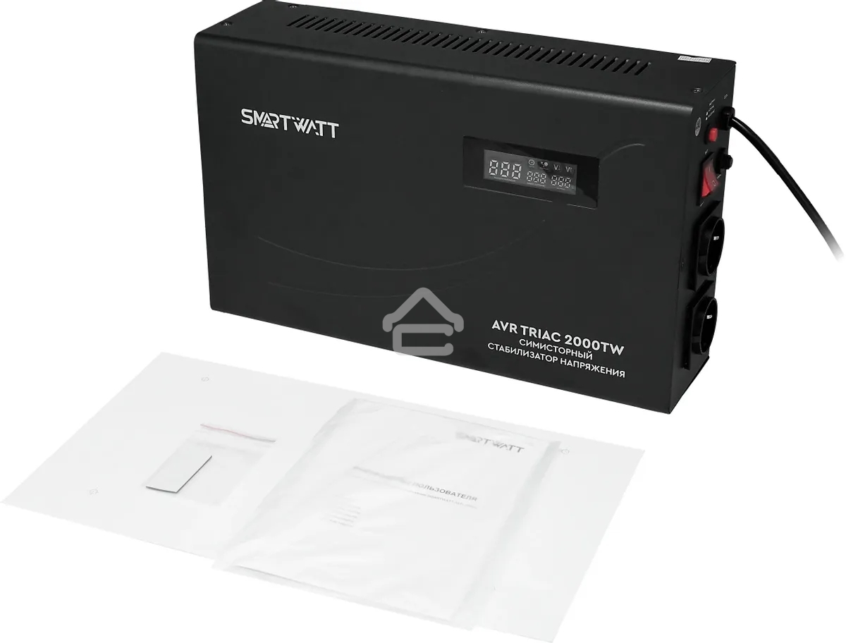 Стабилизатор напряжения Smartwatt AVR Triac 2000TW 2000ВА черный