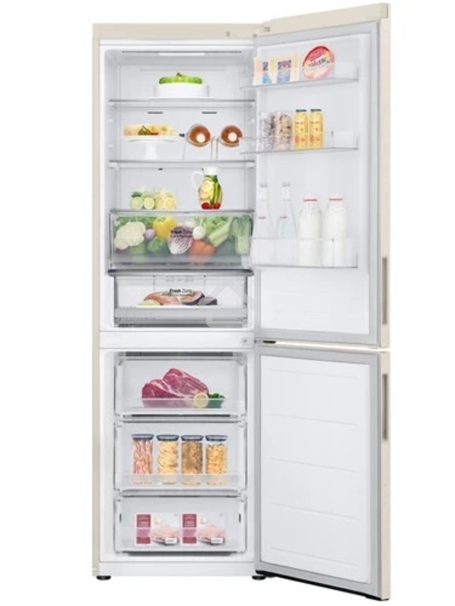 Холодильник LG GC-B459AEMW бежевый двухкамерный 234/110л морозилка снизу
