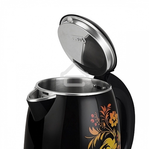 Чайник электрический BQ KT1702P черный-Цветы
