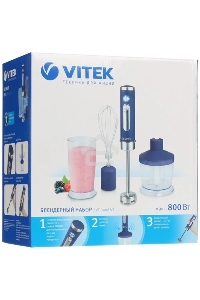 Блендер погружной Vitek VT-3408, 800Вт, фиолетовый
