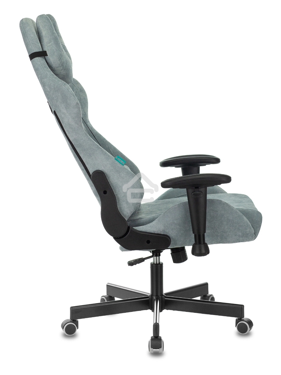 Кресло игровое Бюрократ VIKING KNIGHT LT28 FABRIC серо-голубой крестовина металл/пластик