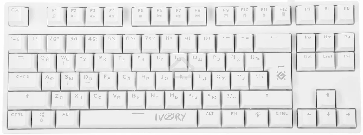 Клавиатура проводная Defender IVORY GK-579 USB белая