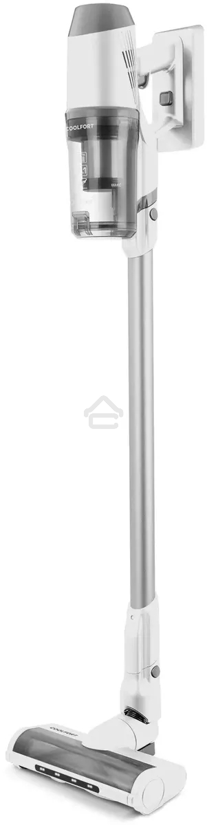 Пылесос вертикальный Coolfort CF-3002 белый, питание от аккумулятора, 120 Вт, уборка сухая, пылесборник 0.9 л, работа от АКБ max 32 мин.