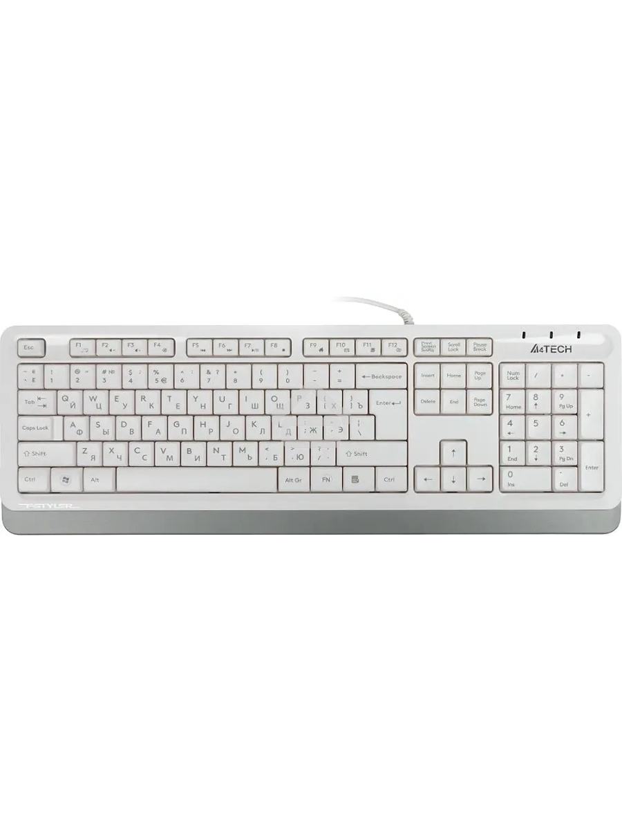 Клавиатура A4Tech Fstyler FK10 проводная, USB, белый/серый