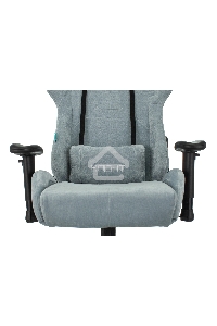 Кресло игровое Бюрократ VIKING KNIGHT LT28 FABRIC серо-голубой крестовина металл/пластик