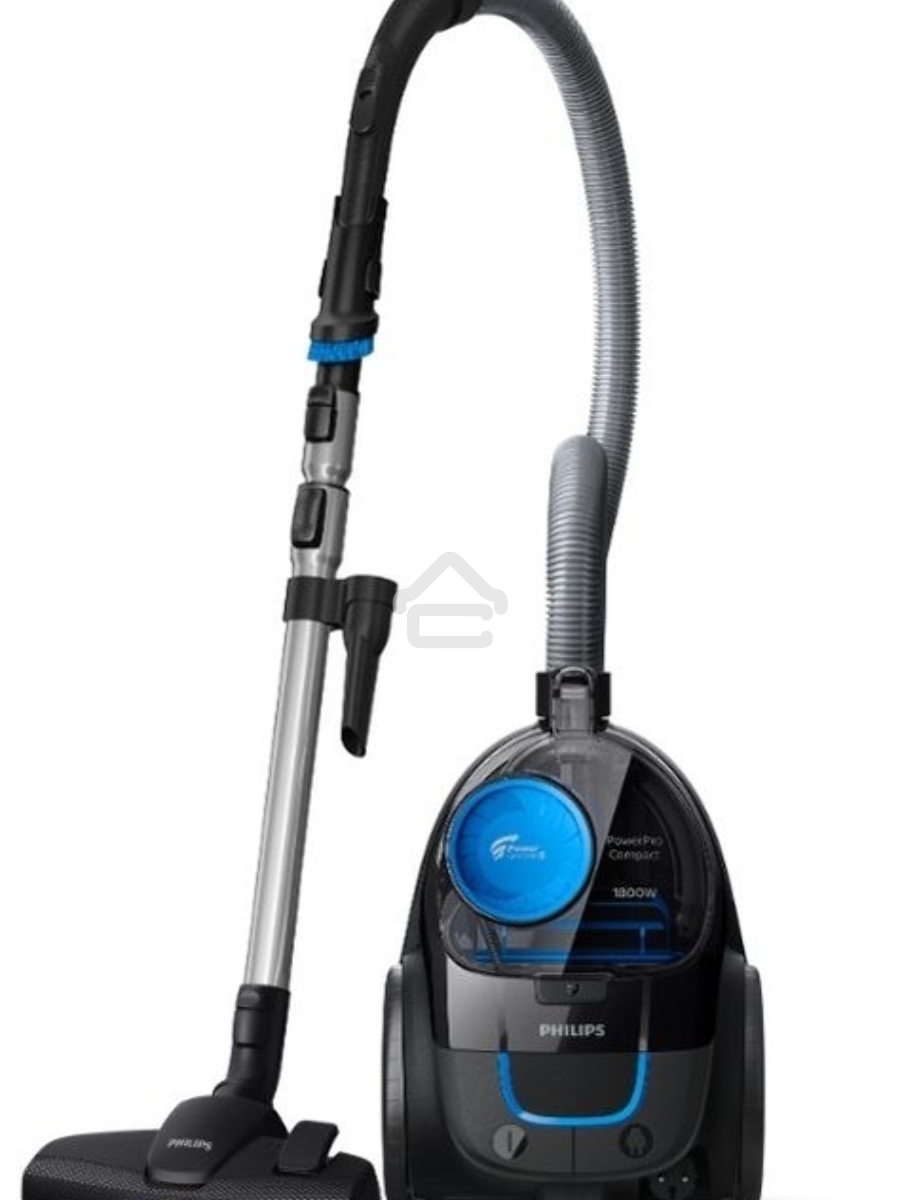 Пылесос Philips PowerPro Compact FC9350/01 черный/синий, 360/1800 Вт, уборка сухая, пылесборник контейнер, 1.5 л
