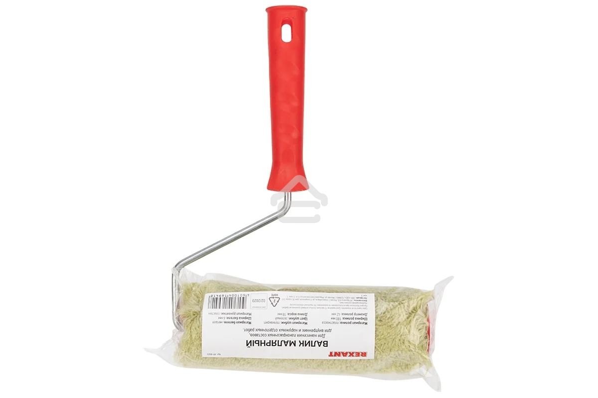 Валик Rexant 89-0023 полиакрил зеленый, ворс 18 мм, ширина ролика 180 мм, Ø 42 мм, бюгель 6мм, d 42 мм