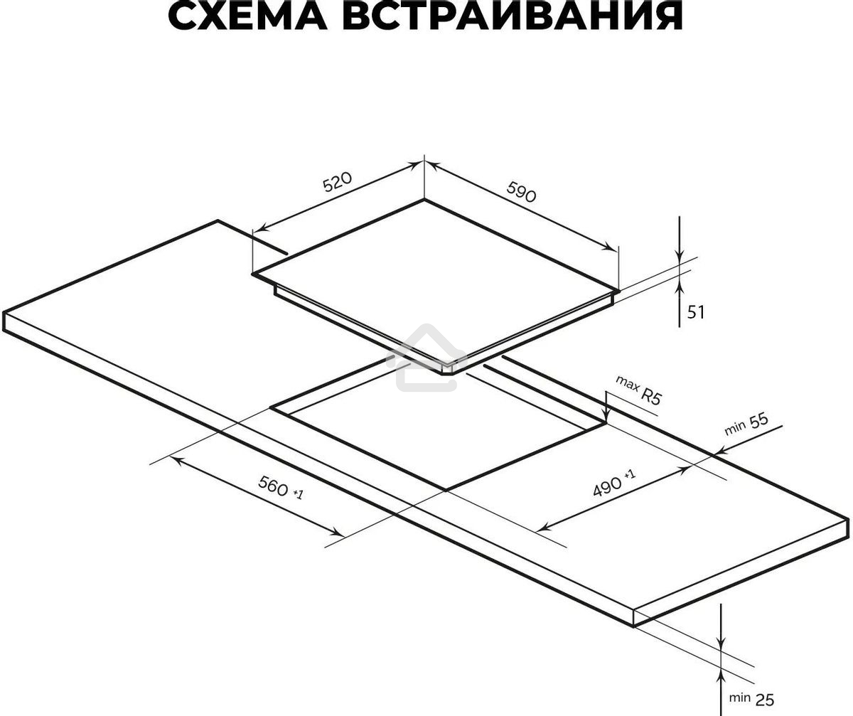 Варочная поверхность LEX EVH 641A BL черный