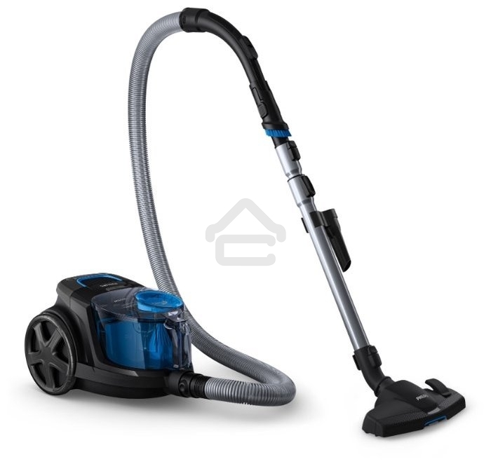 Пылесос Philips PowerPro Compact FC9350/01 черный/синий, 360/1800 Вт, уборка сухая, пылесборник контейнер, 1.5 л