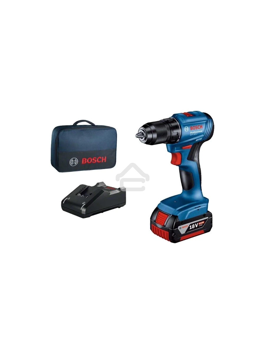 Дрель-шуруповерт Bosch GSR 185-LI 06019K3005, Аккумуляторная, 18В, Кейс