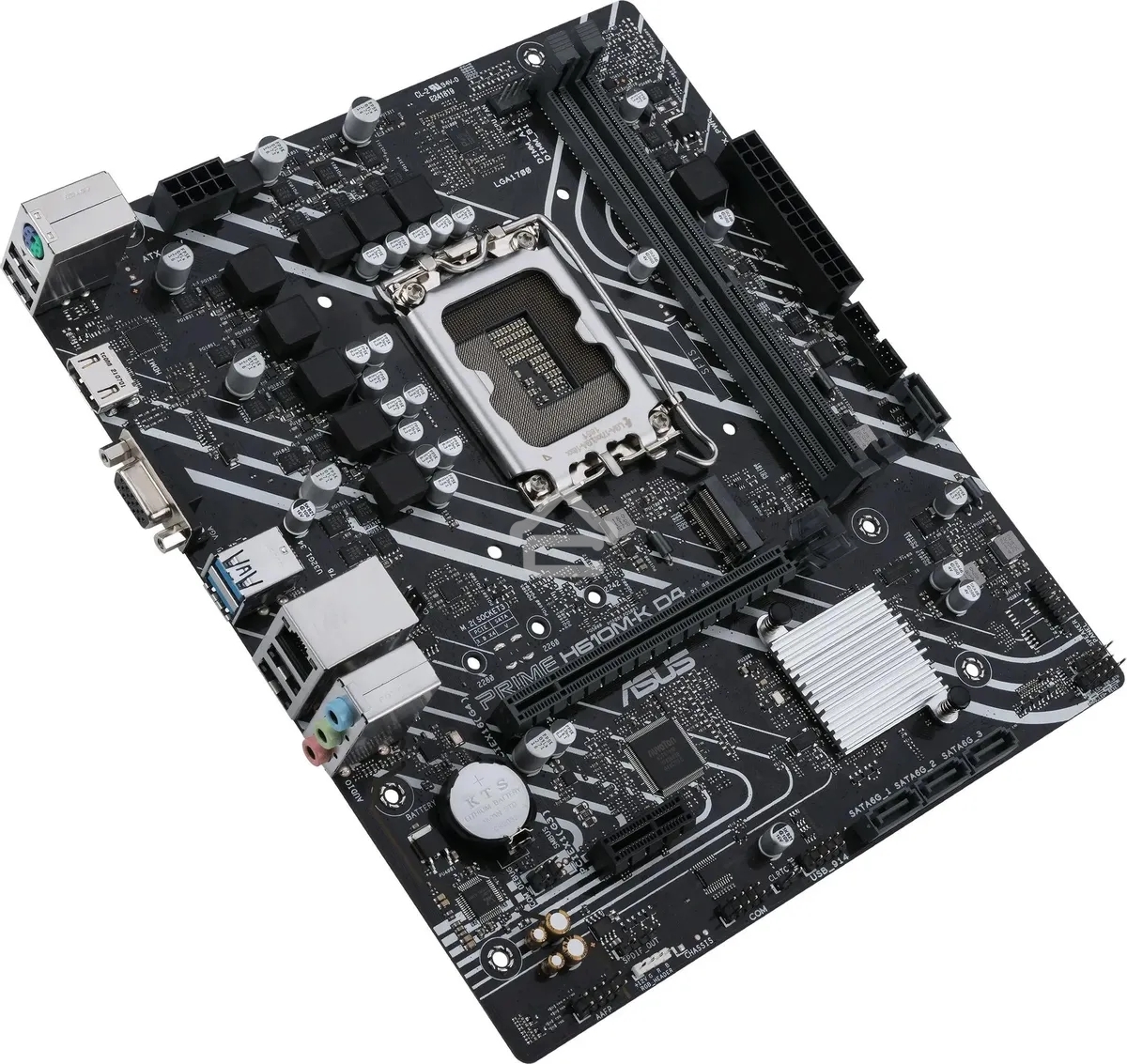 Материнская плата ASUS PRIME H610M-K D4 ARGB, LGA 1700, Intel H610, 2xDDR4, 4xSATA, 1xM.2, 1xPCIe 4.0 x16, 1xHDMI, 1x1Gb LAN, 2xUSB 5Gbps, 4xUSB 2.0, 7.1, mATX
