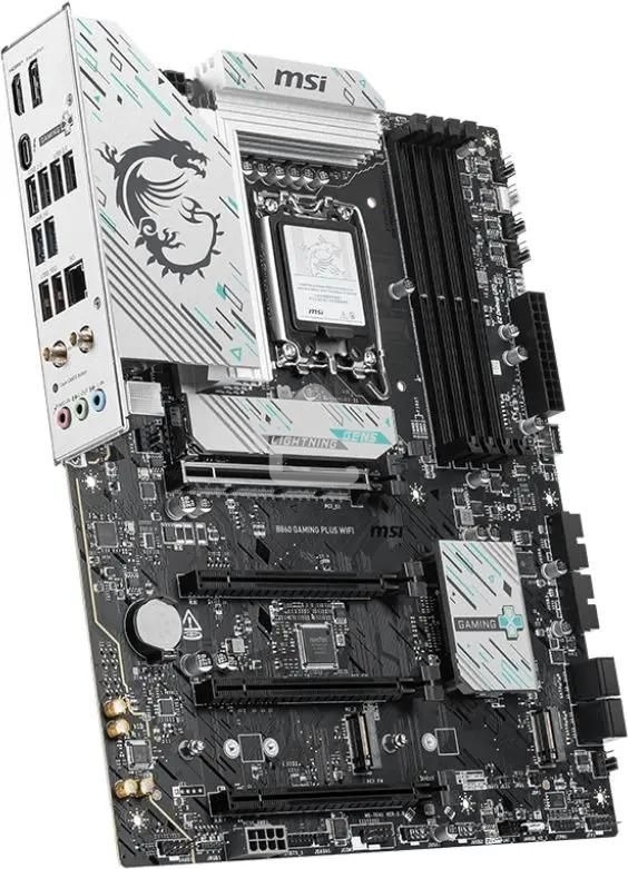 Материнская плата MSI B860 GAMING PLUS WIFI, LGA 1851, Intel B860, 4xDDR5, 4xSATA, 3xM.2, 1xPCIe 4.0 x4, 1xPCIe 5.0 x16, 1xDP, 1xHDMI, 1xUSB-C, 1x 5Gb LAN, 4xUSB-A 2.0, 2xUSB-A 3.2 Gen 1, 2xUSB 3.2 Gen 2, 7.1, 3x3.5 мм, ATX