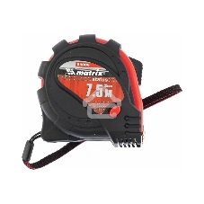 Рулетка Matrix Status magnet 3 fixations, 7,5 м х 25 мм, обрезиненный корпус, зацеп с магнитом