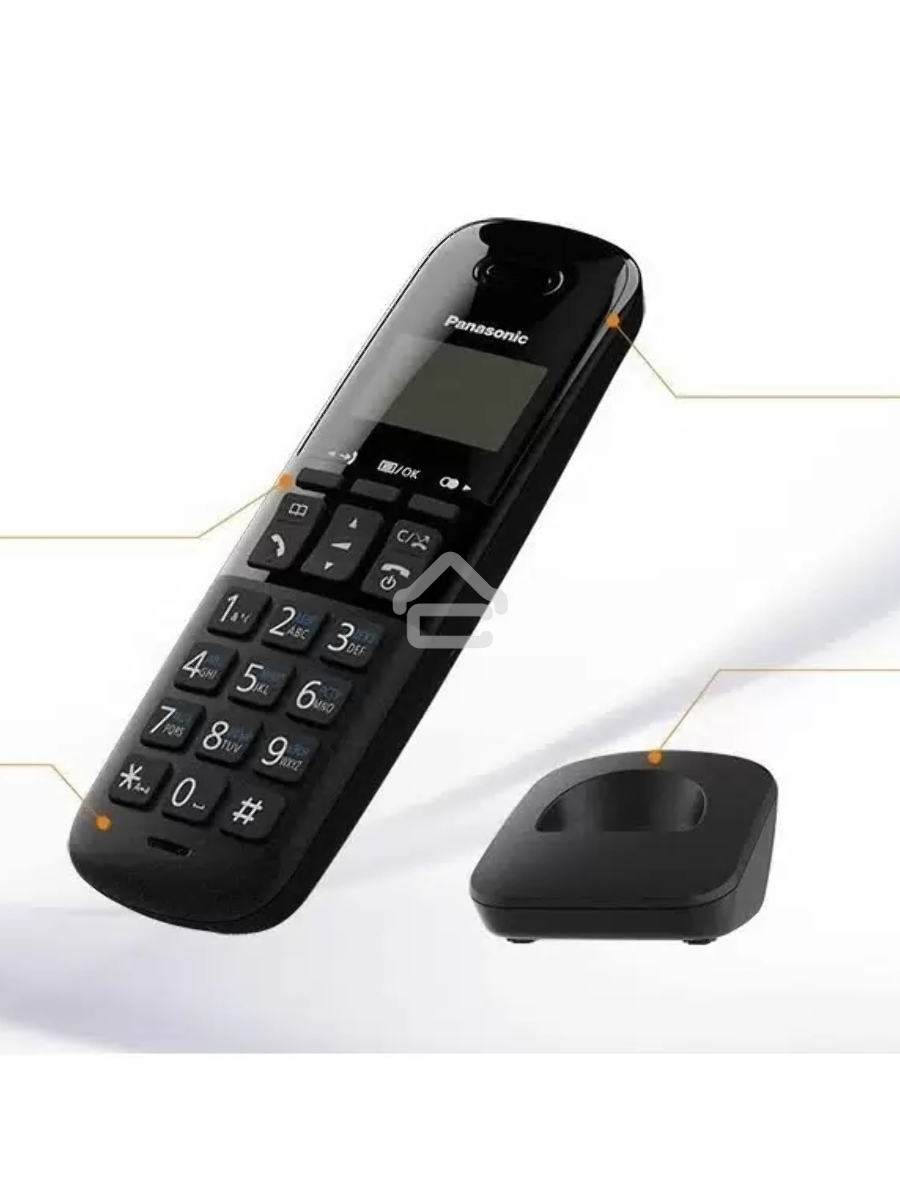 Телефон беспроводной (DECT) Panasonic KX-TGB610RUB черный АОН