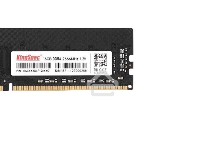 Оперативная память KingSpec, DDR4, 16GB (1x16GB), 2666MHz, CL18, DIMM