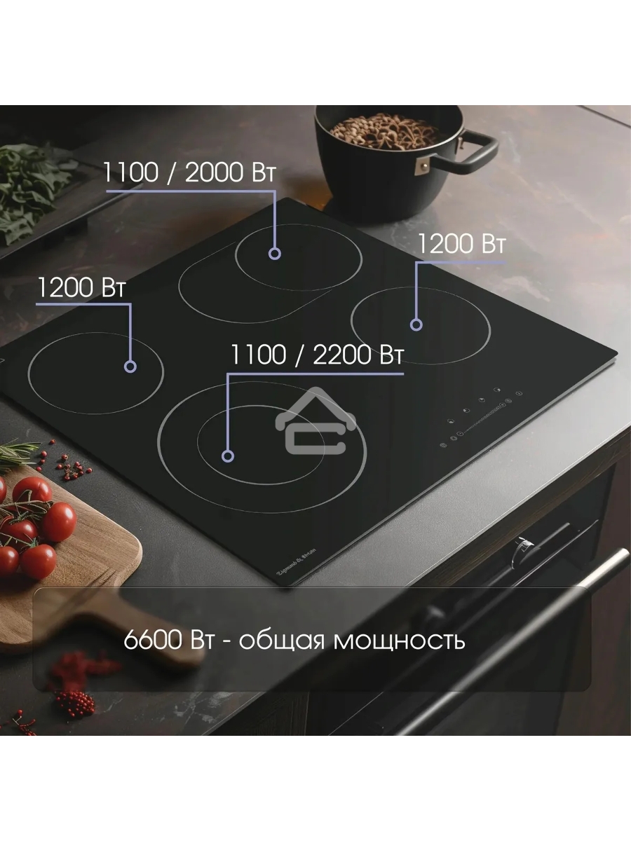 Электрическая варочная панель Zigmund & Shtain CN 43.6 B Hi-Light, независимая, черный