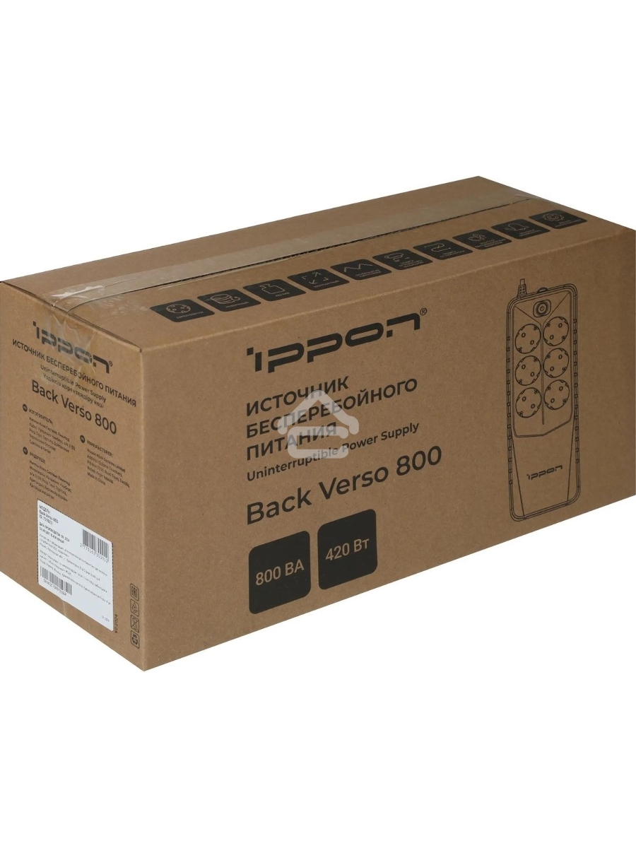 Источник бесперебойного питания Ippon Back Verso 800 черный