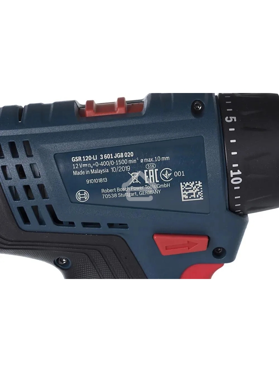 Дрель-шуруповерт Bosch GSR 120-LI Аккумуляторная, Кейс