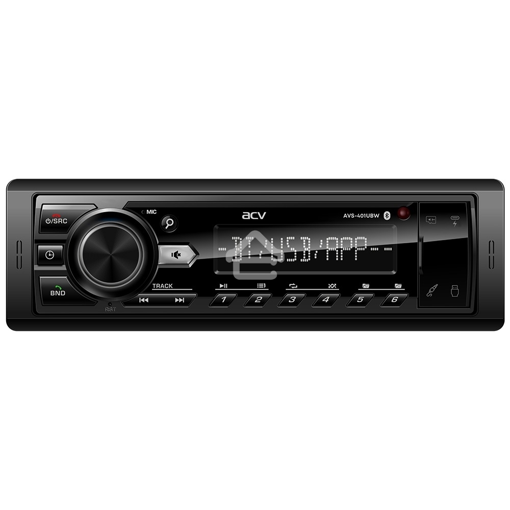 Автомагнитола ACV AVS-401UBW 1DIN 4x50Вт v5.0 AUX 2 (43343)