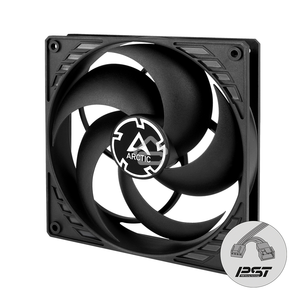 Вентилятор для корпуса Arctic P14 PWM PST черный, 140 мм, 1700 об/мин, 22.5 дБ, 4 pin