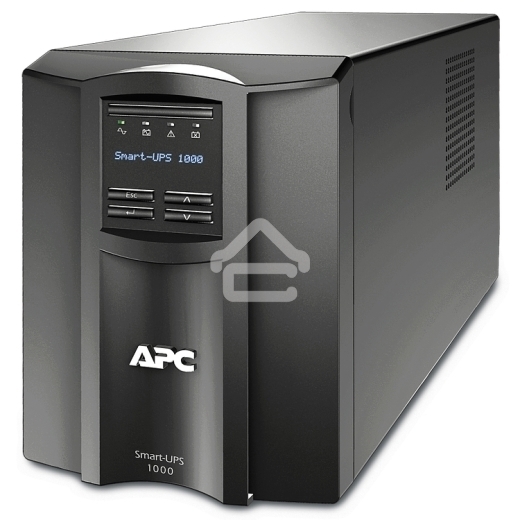Источник бесперебойного питания APC Smart-UPS 1000VA/700W, Line-Interactive, LCD, Out: 220-240V 8xC13 (4-Switched), SmartSlot, USB, SmartConnect, черный, 1 year warranty (REP: SMT1000I)