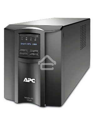 Источник бесперебойного питания APC Smart-UPS 1000VA/700W, Line-Interactive, LCD, Out: 220-240V 8xC13 (4-Switched), SmartSlot, USB, SmartConnect, Black, 1 year warranty (REP: SMT1000I)
